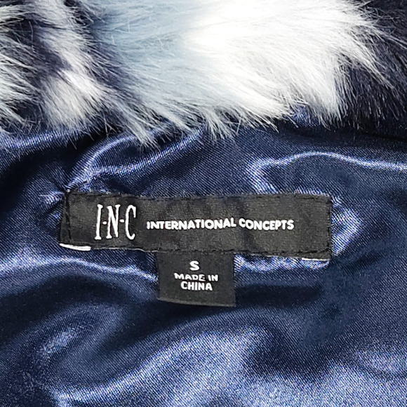 EUC INC Int'l Patchwork Faux Fur Vest Sz. S Mob Wife Furry Y2K Rockstar Retro - Picture 4 of 8